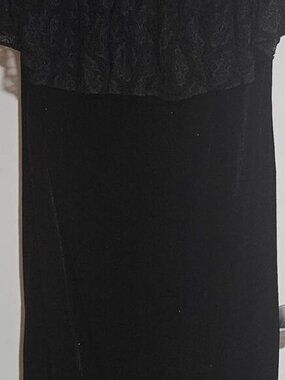 Unbranded long‎ black sparkly velvet